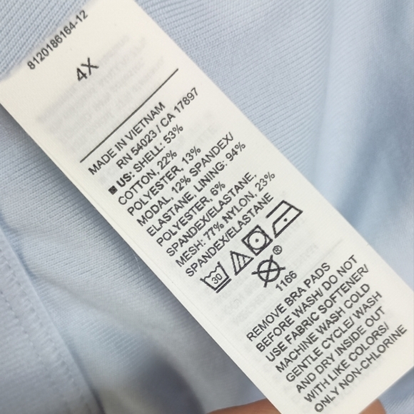 NWOT Old Navy Light Support PowerChill Longline Sports Bra Tank - Picture 7 of 7